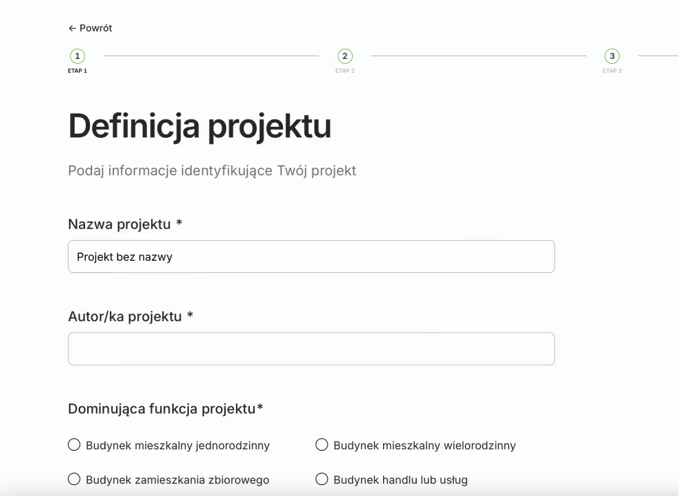 Utwórz projekt